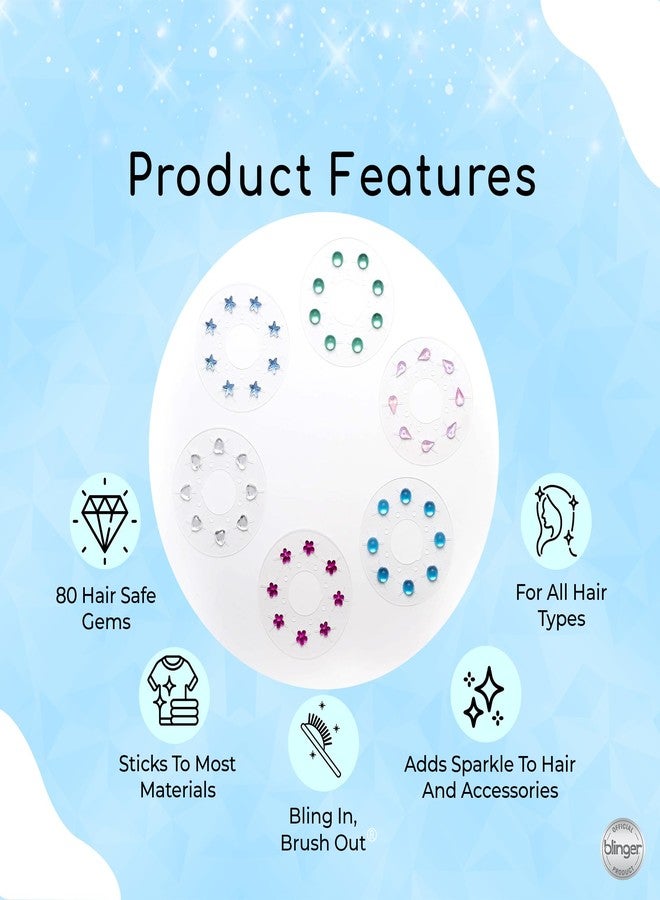 blinger® On The Go (Mini) Refill Pack | 48 Acrylic Rhinestones in 6 Discs | Exclusive for Mini blinger Gem Stamper (Fun) - Image 3